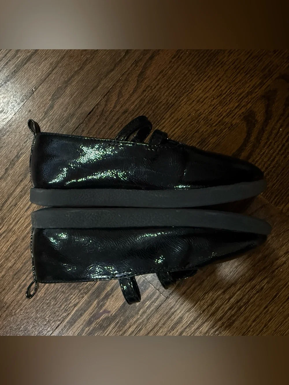Old Navy Black Patent Double-Strap Mary Janes